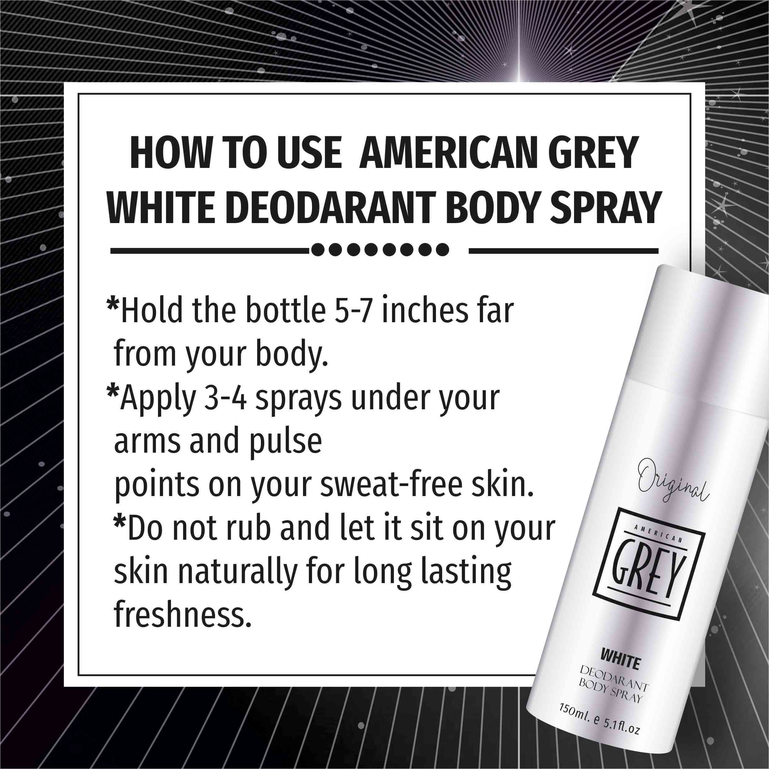 Tips to apply deodorant- American Grey
